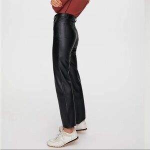 NWT Aritzia Wilfred Melina Cropped Leather Pants